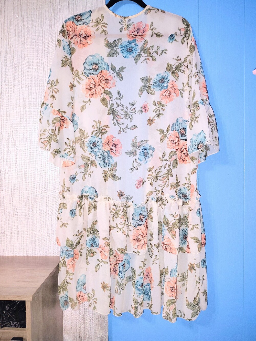 Floral Ruffle Layered Kimono - Picture 2 of 2